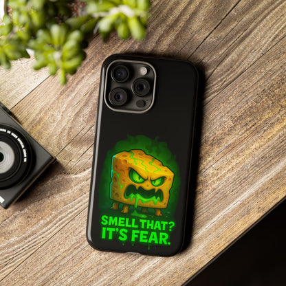 Phone Case — 'Smell That? It's Fear.' Spooky Cheese Monster Protective Case