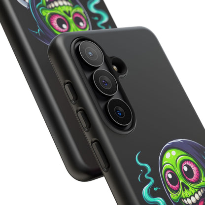 Grinning Stoner Grim Reaper Phone Case – Cannabis Skull iPhone Cover