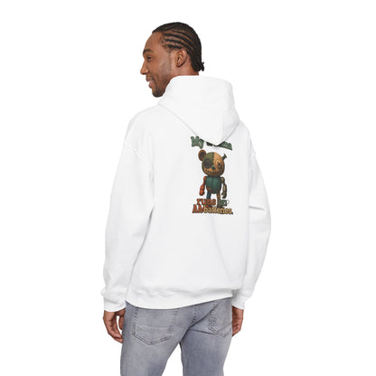 Bear Robot Hoodie — 'My Trauma runs on batteries' Cute Steampunk Plush Graphic Hoodie