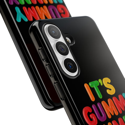 Phone Case — "It's Gummy Nummy Time" Colorful Candy Lettering Protective Case