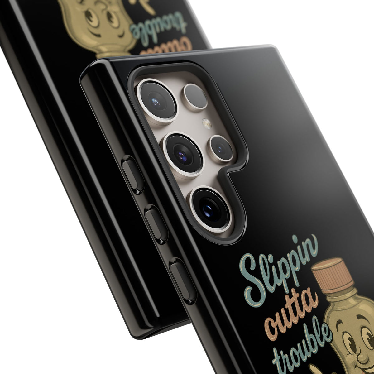 Phone Case — 'Slippin Outta Trouble' Retro Baby Oil Mascot