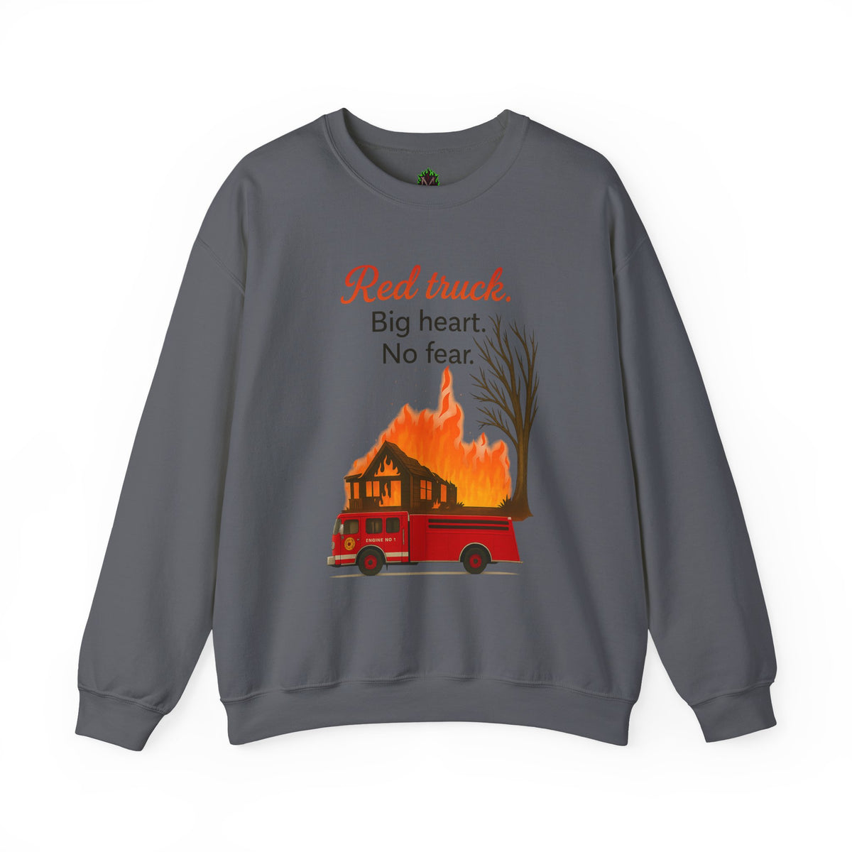 Red Truck Big Heart No Fear Crewneck Sweatshirt