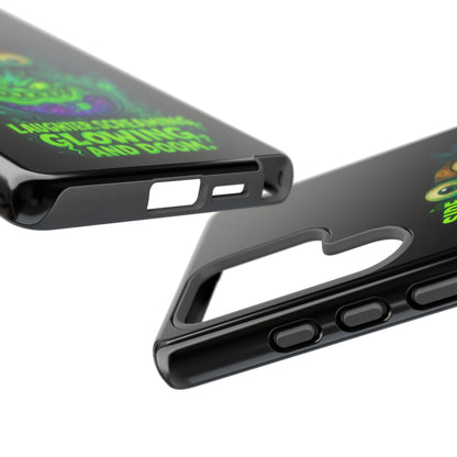 Phone Case — 'Side Effects May Include Laughter, Screaming, Glowing, and Doom' Neon Monster