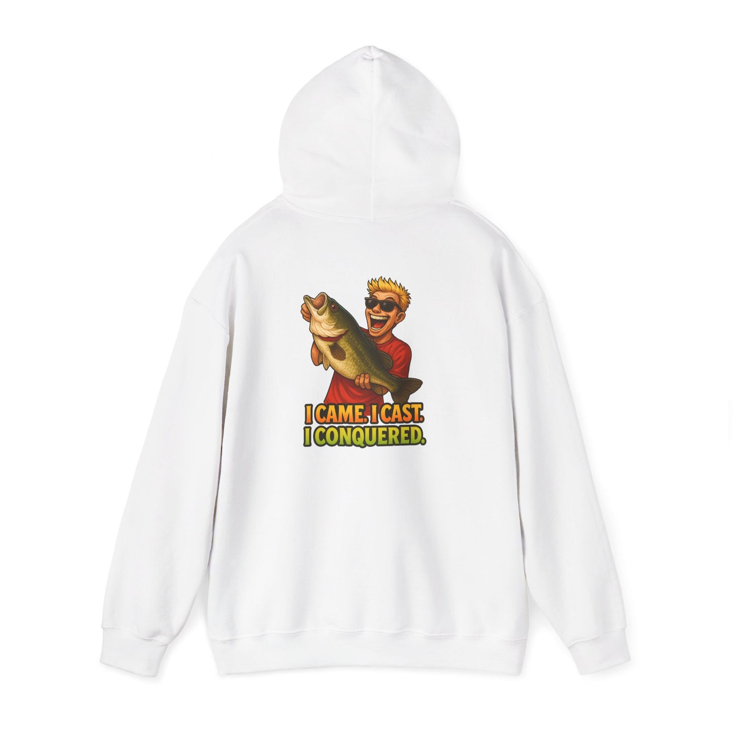 Fishing Hoodie – I Came, I Cast, I Conquered Graphic Pullover
