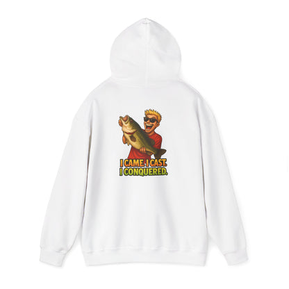Fishing Hoodie – I Came, I Cast, I Conquered Graphic Pullover