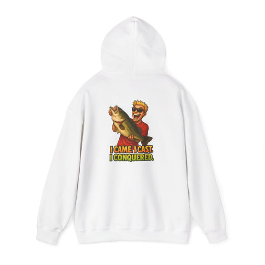 Fishing Hoodie – I Came, I Cast, I Conquered Graphic Pullover