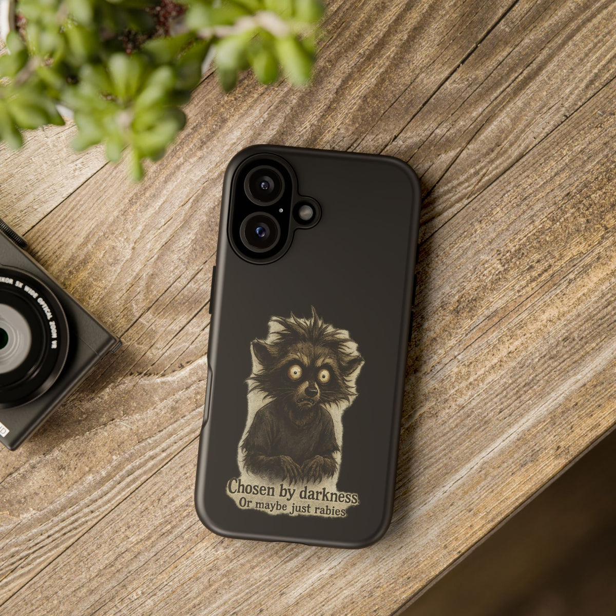 Phone Case — "Chosen by Darkness (Or Maybe Just Rabies)" Cute Creepy Lemur Design