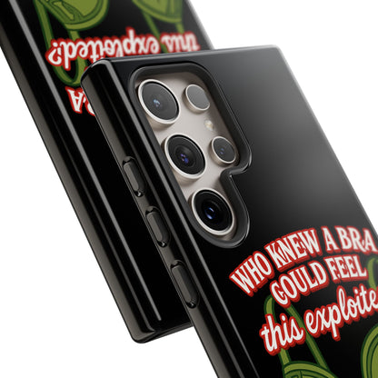 Phone Case — “Who Knew a Bra Could Feel This Exploited?” Graphic Protective Case