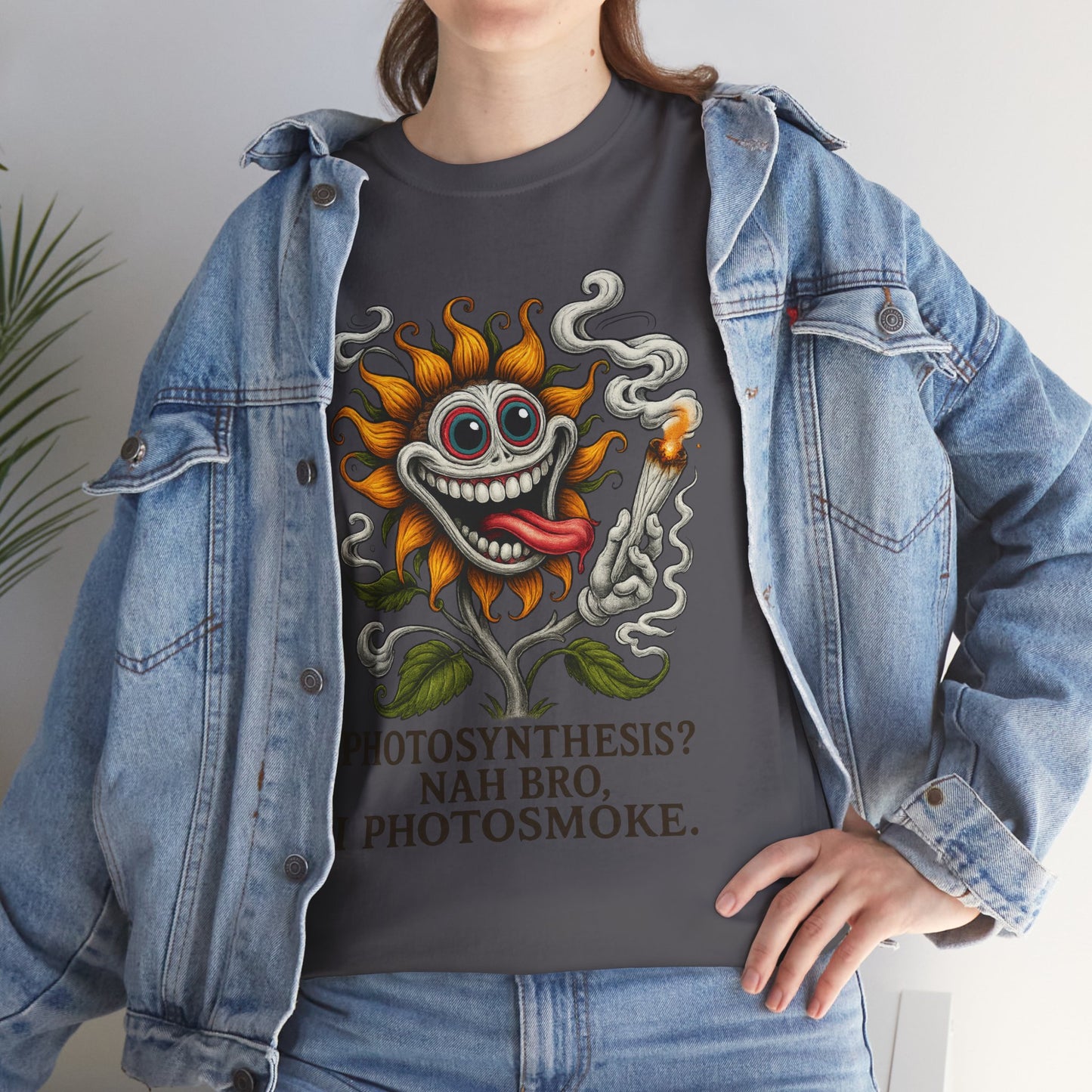Photosmoke Sunflower – “I Photosmoke” Funny Stoner Plant T-Shirt
