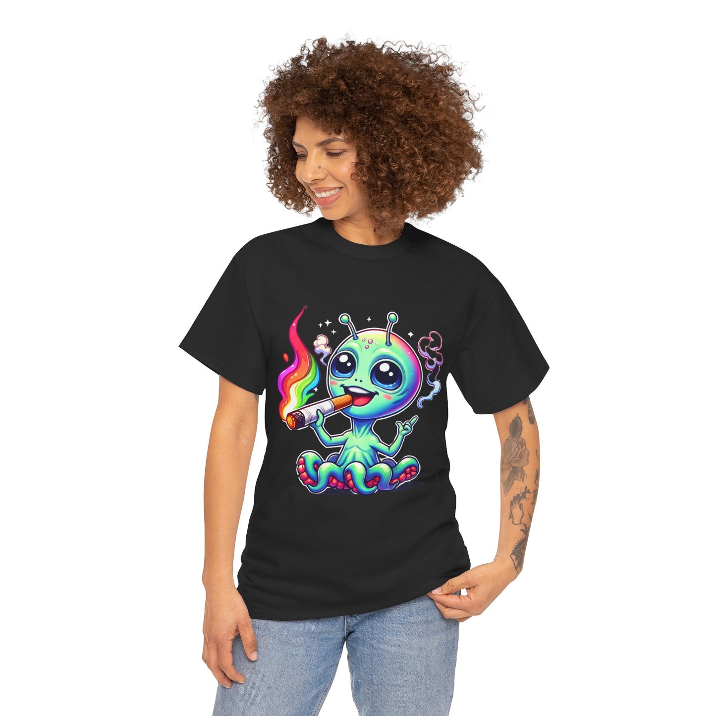 Colorful Alien Tee - Fun Graphic Tee
