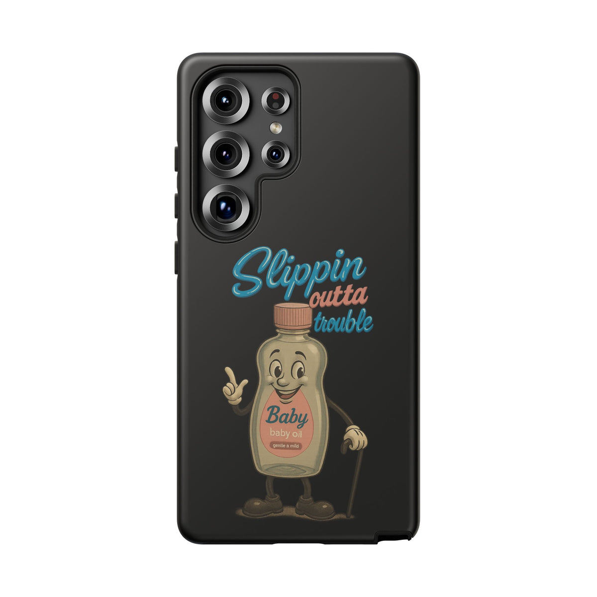 Phone Case — Retro 'Slippin Outta Trouble' Baby Bottle Design