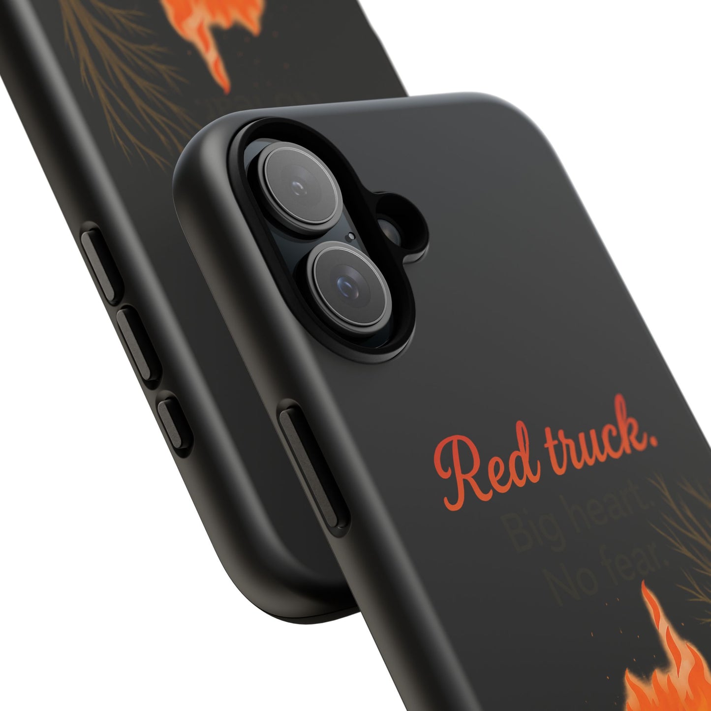 Phone Case — 'Red truck' Fire Truck Design, Vintage Firefighter Gift