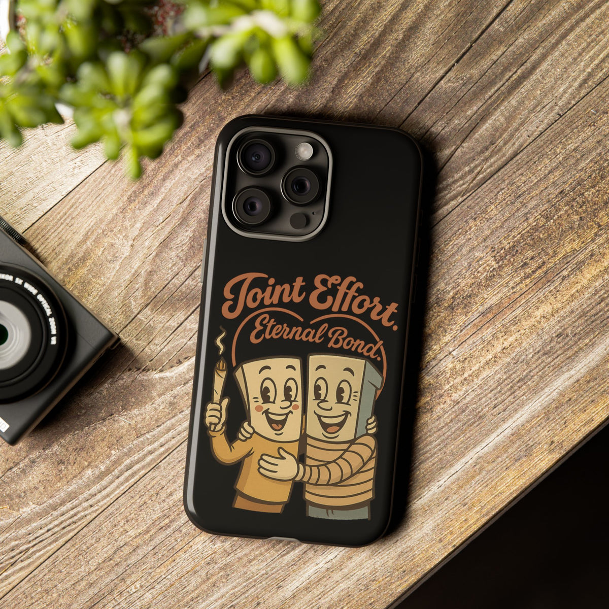 Phone Case — "Joint Effort Eternal Bond" Retro Cannabis Matchstick Design