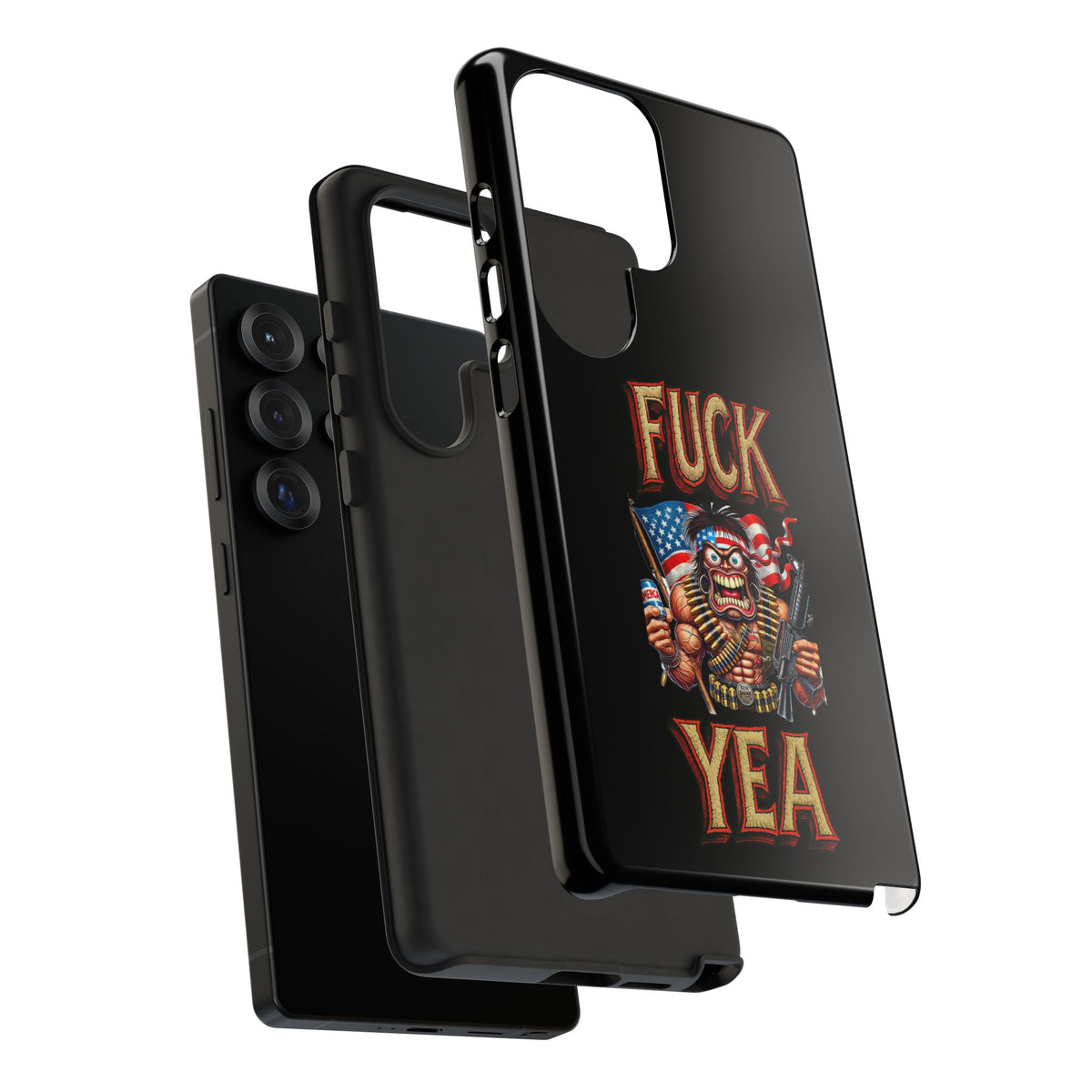 Phone Case — "FUCK YEA" Patriotic Skeleton Soldier Graphic