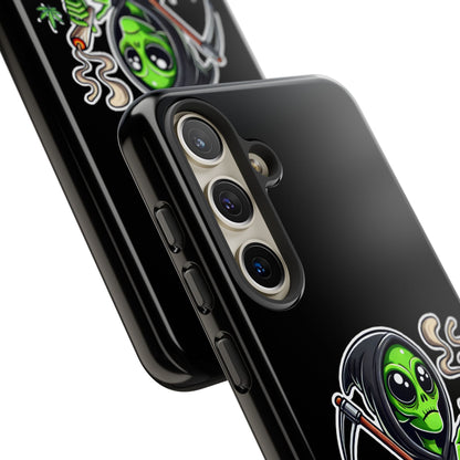 Reaper Alien Phone Case – Cute Grim Reaper Smoking Weed iPhone Case