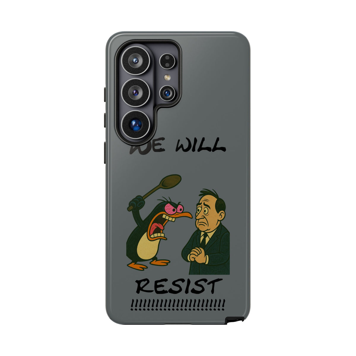 Phone Case - "We Will Resist" Cartoon Protest Design