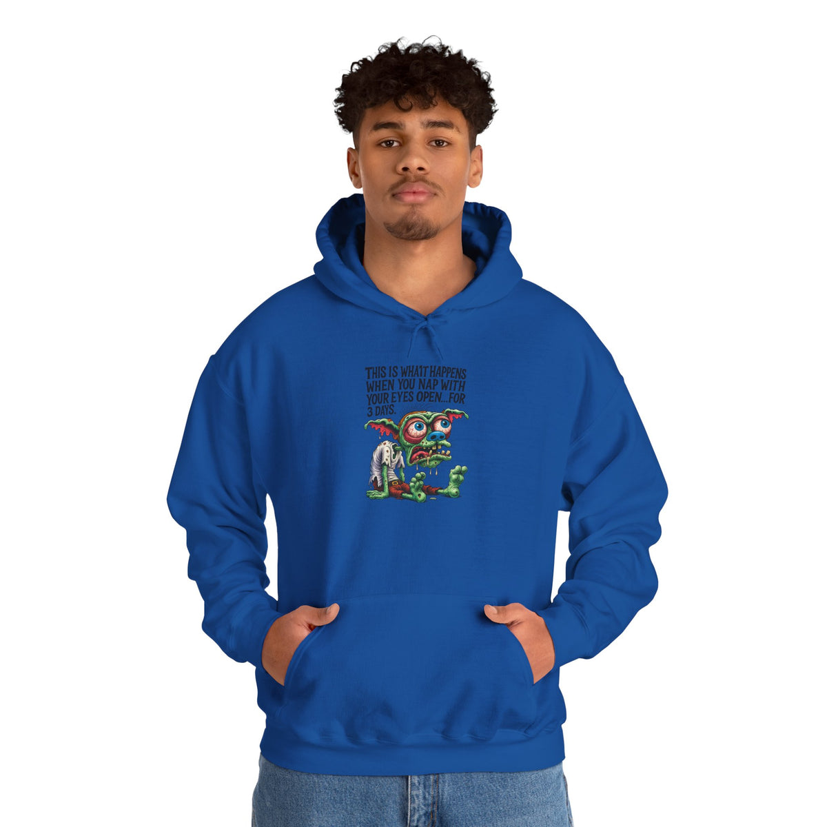 Cute Monster Hoodie with "This Is What Happiness Looks Like When You May Have Your Wings Open..." — Whimsical Gift Pullover