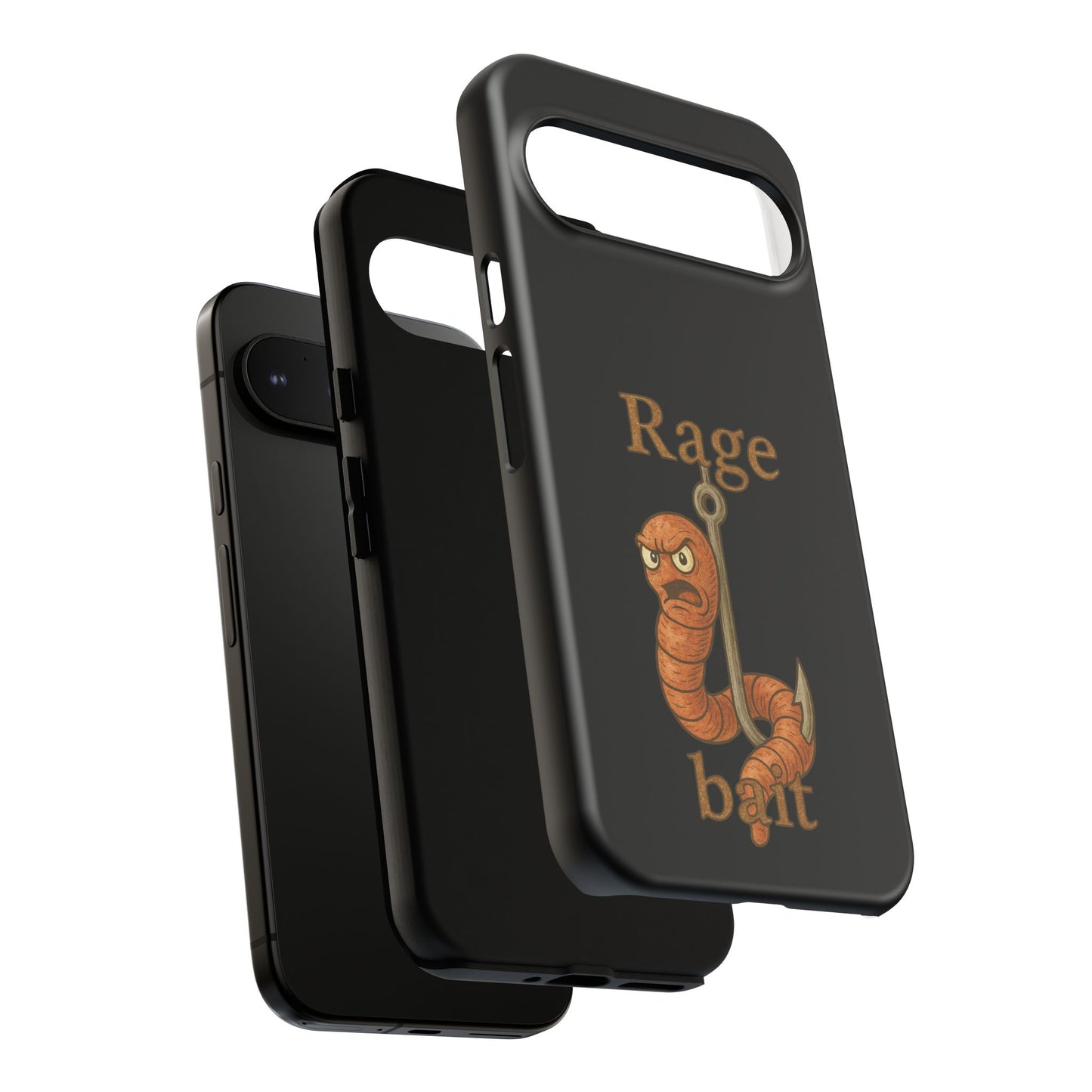 Phone Case — "Rage Bait" Angry Worm Fishing Design