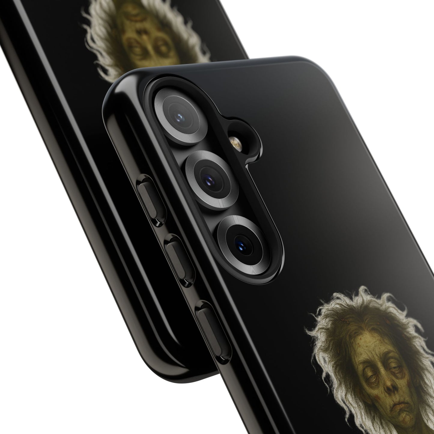 Phone Case — “Cursed to Rise Before Coffee Was Brewed” Goth Horror Design