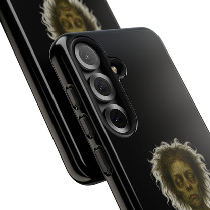 Phone Case — “Cursed to Rise Before Coffee Was Brewed” Goth Horror Design