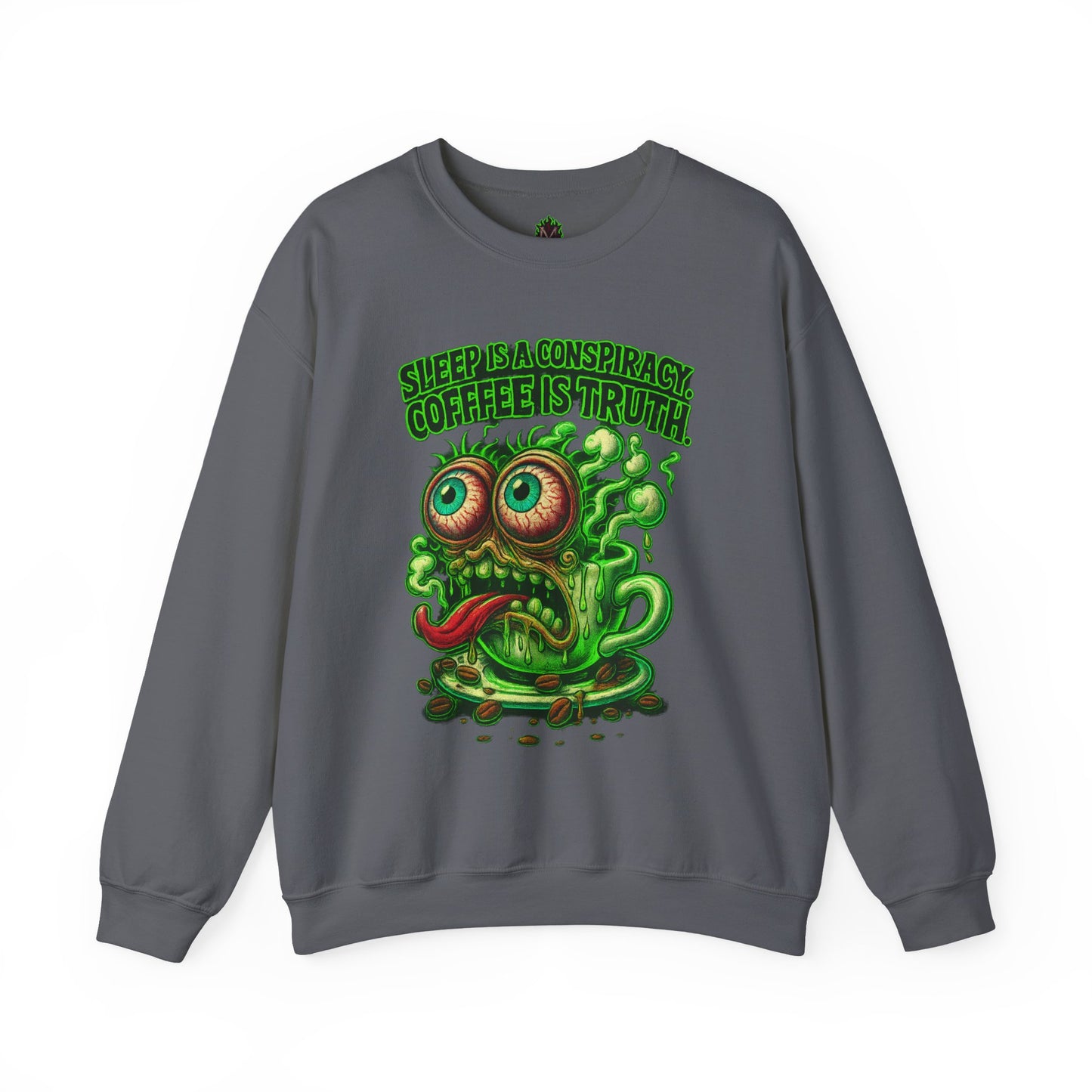 Sleep Is a Conspiracy Coffee Creature Crewneck