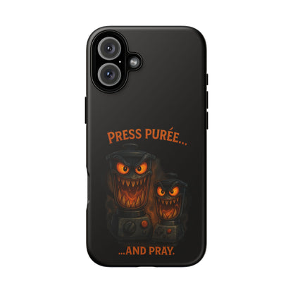 Phone Case - 'Press Purée...and Pray' Halloween Horror Protective Cover