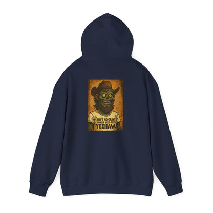 Hoodie — Vintage Zombie Cowboy 'Ain't No Grave' Graphic Pullover