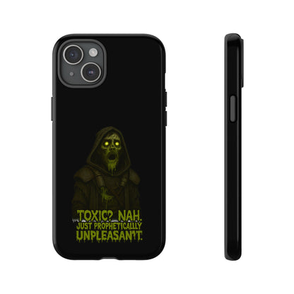 Phone Case — 'Toxic? Nah, Just Prophetically Unpleasant' Neon Grim Reaper Protective Cover