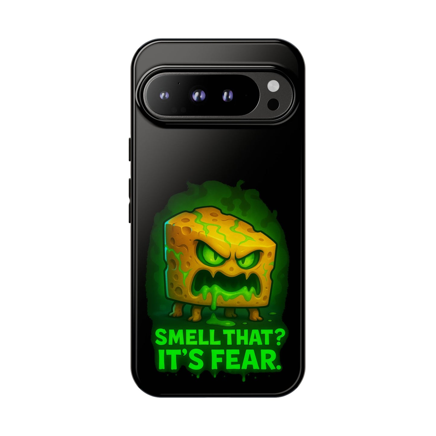 Phone Case — 'Smell That? It's Fear.' Spooky Cheese Monster Protective Case