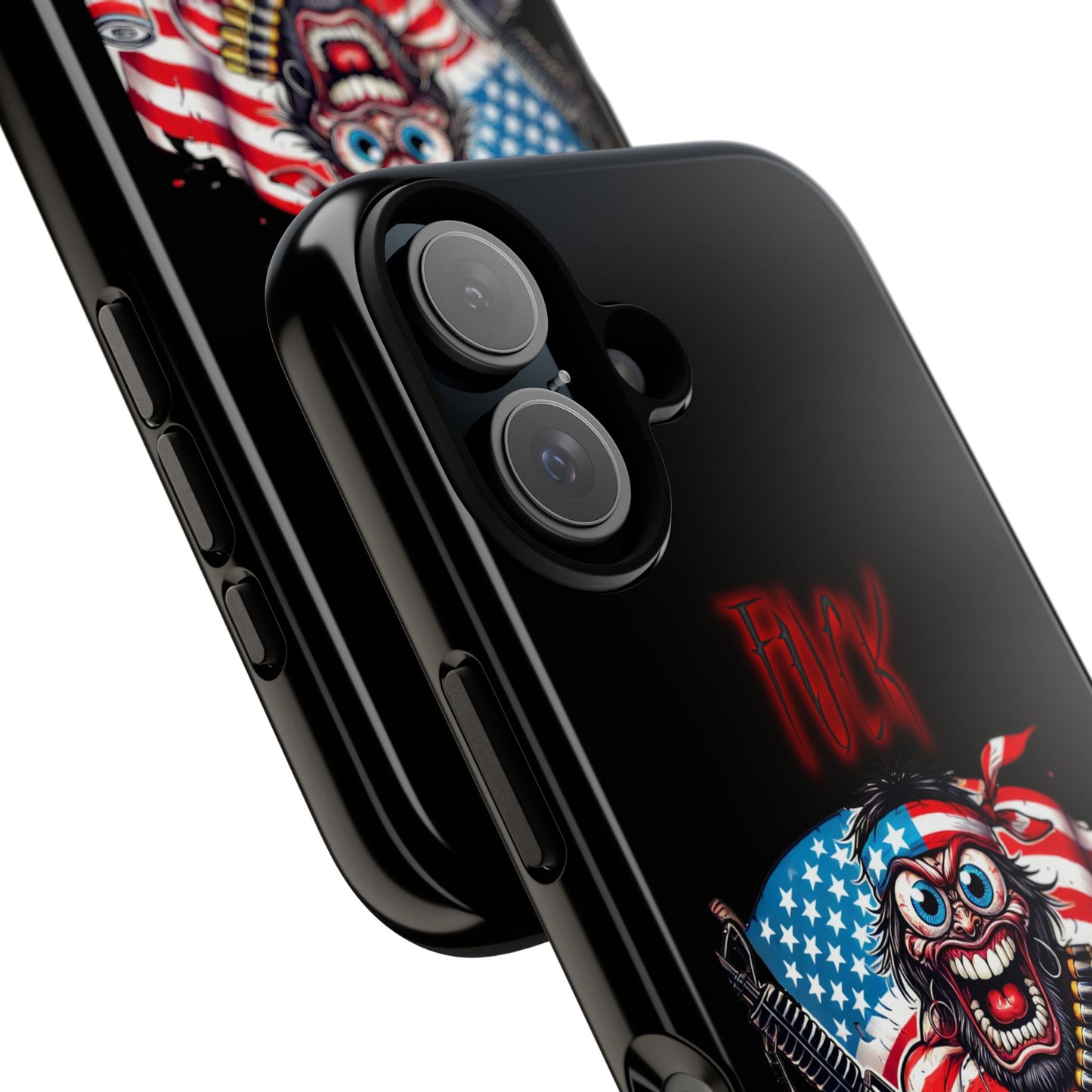 Phone Case — American Flag Skull Soldier Design (Tough Cases)