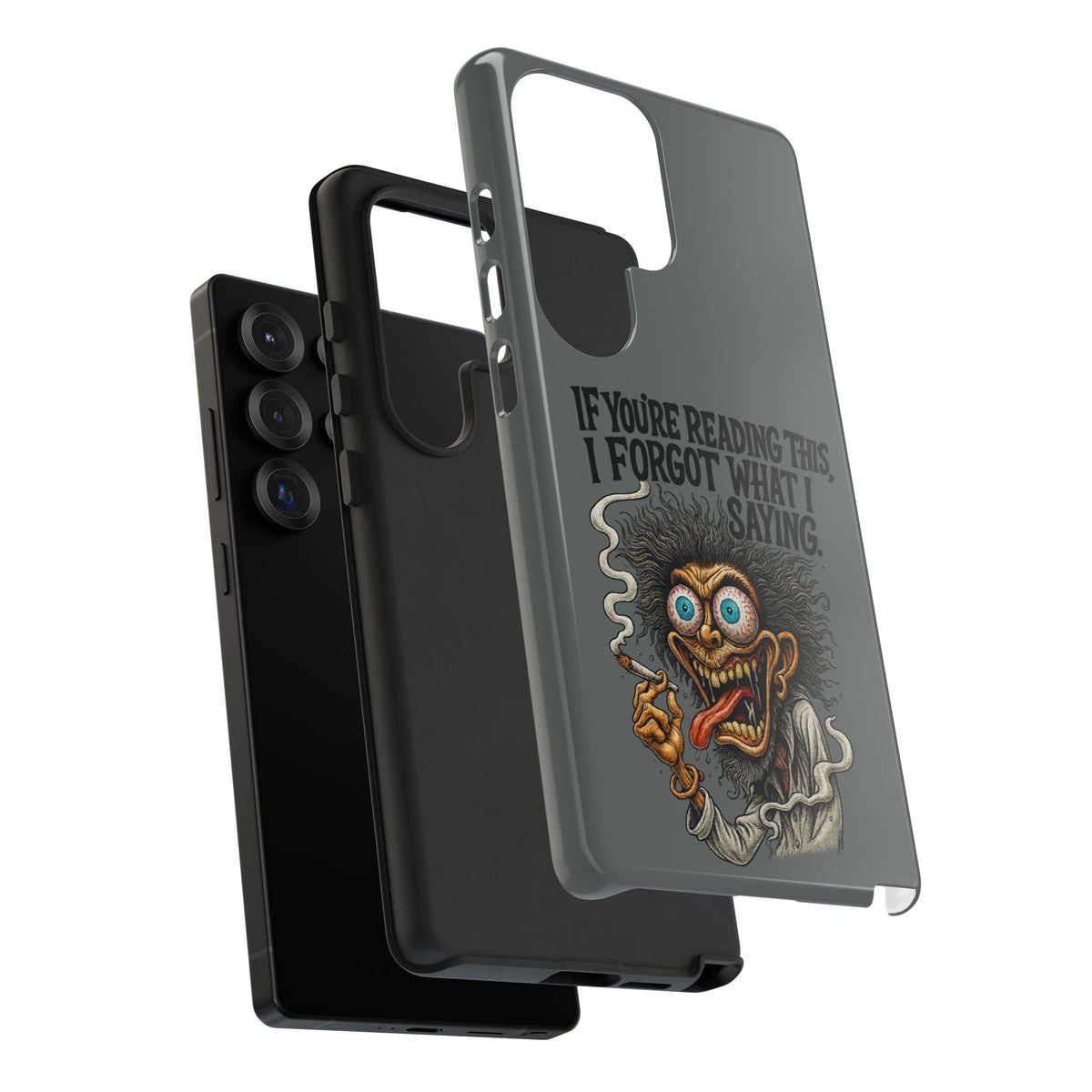 Phone Case — "If You're Reading This I Forgot What I Was Saying" Retro Crazy Cartoon Design