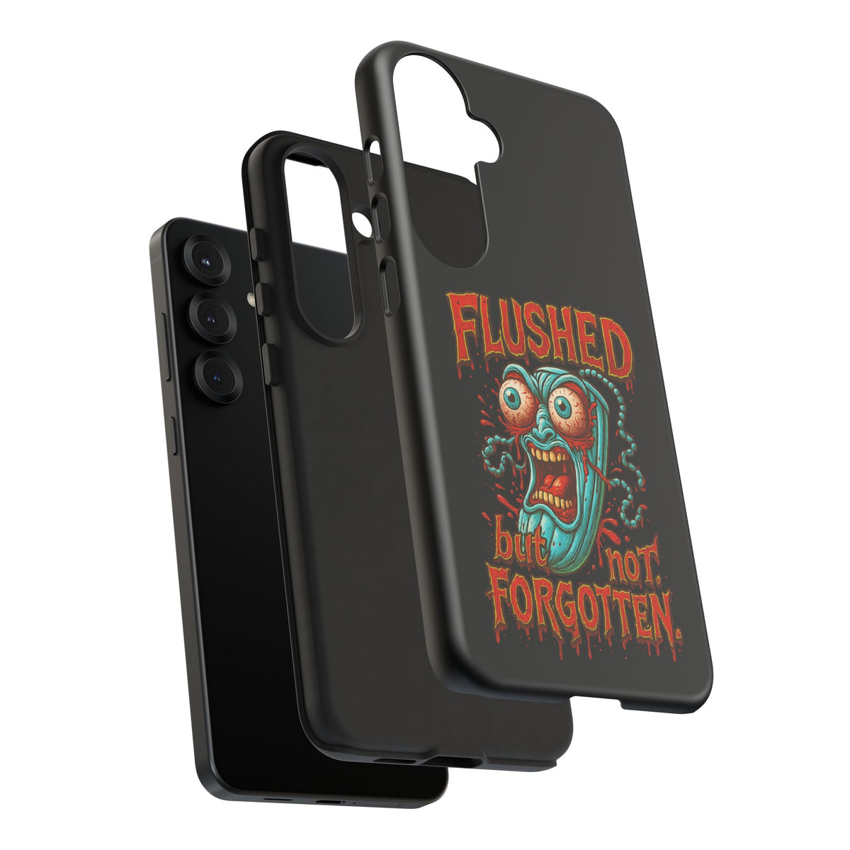 Phone Case — "Flushed But Not Forgotten" Horror Graphic iPhone Cover