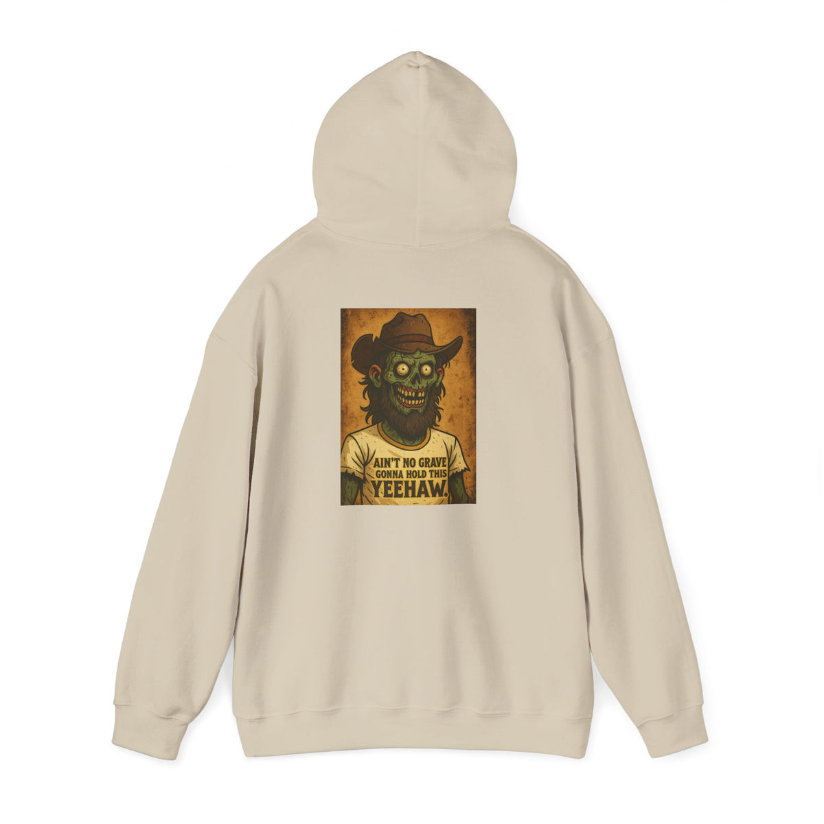 Hoodie — Vintage Zombie Cowboy 'Ain't No Grave' Graphic Pullover