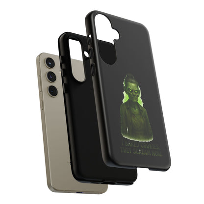 Spooky Green Ghost Phone Case — "I Baked Cookies, They Scream Now" Horror iPhone Cover