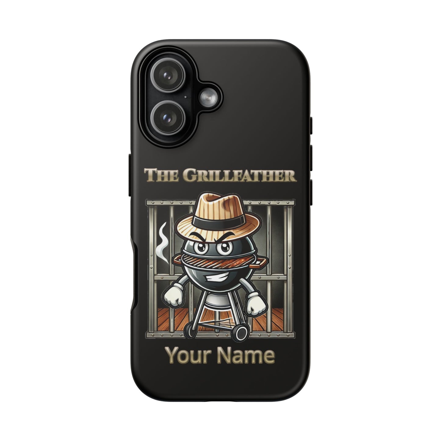 Grillfather Personalized Phone Case — Funny BBQ Smoker Design