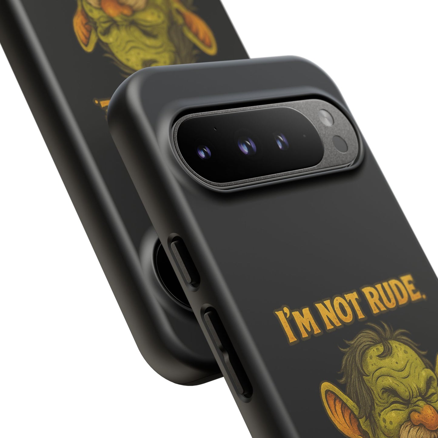 Phone Case – "I'm Not Rude, You're Just Exhausting" Funny Grumpy Troll Protective Cover