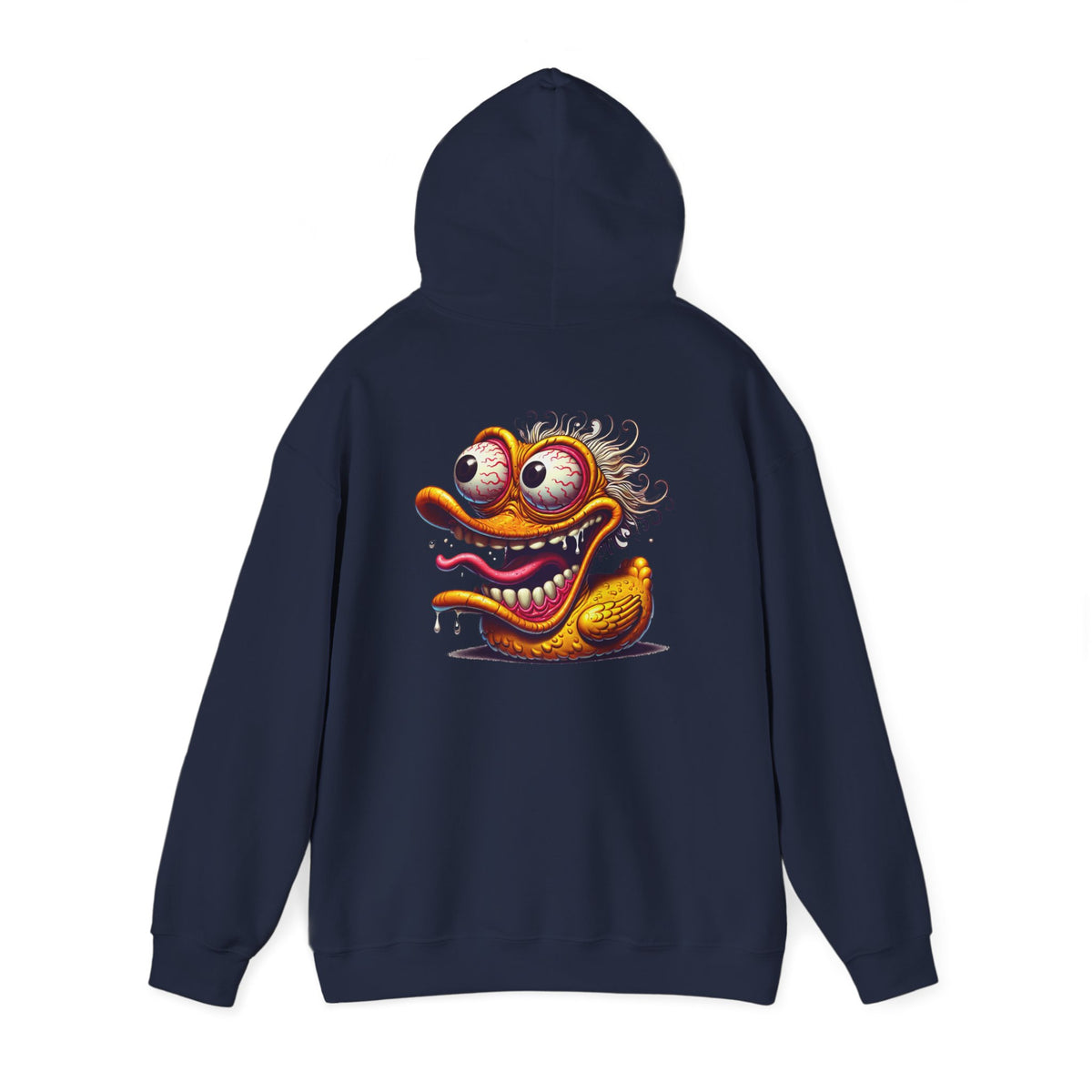 Duck Character Hoodie – Quirky Crazy Duck Illustration Pullover