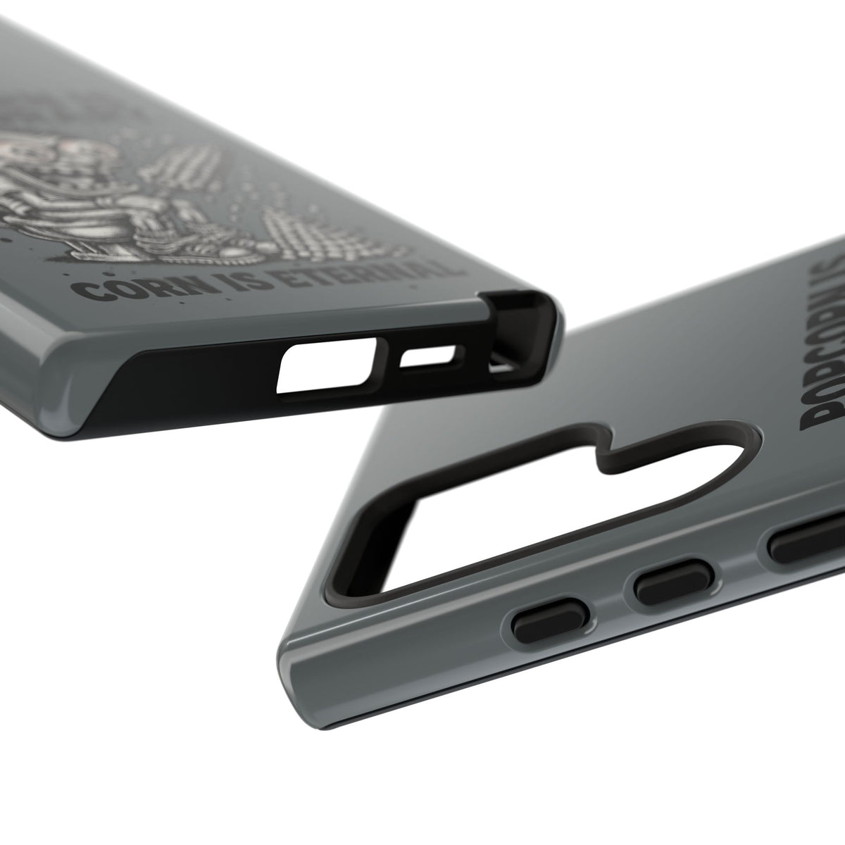 Phone Case — "Popcorn Is Temporary, Corn Is Eternal" Retro Zombie Corn Design