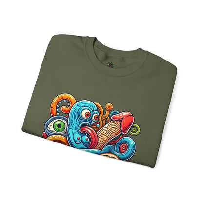 Psychedelic Tentacle Citrus Crewneck Sweatshirt