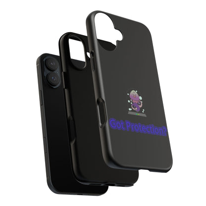 Phone Case — 'Got Protection?' Cute Purple Alien Anti-Shock Protective Cover