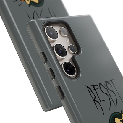 Resist Angry Penguin Phone Case — Protective iPhone Case with Bold Cartoon Design