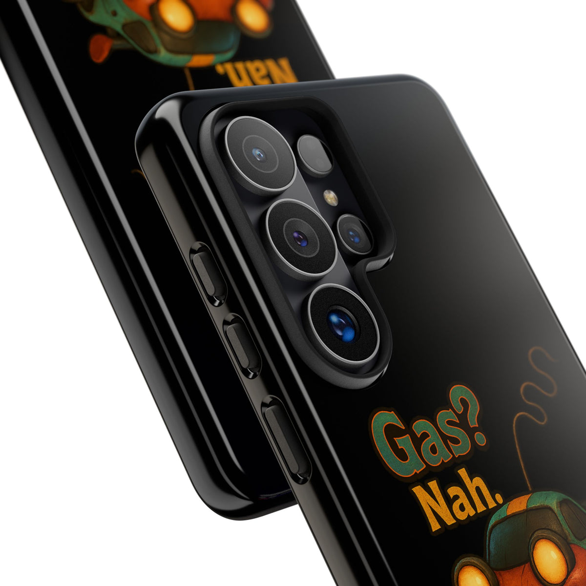 Phone Case — "Gas? Nah. I Run on Bad Far Decisions" Funny Cartoon Car Protective Cover