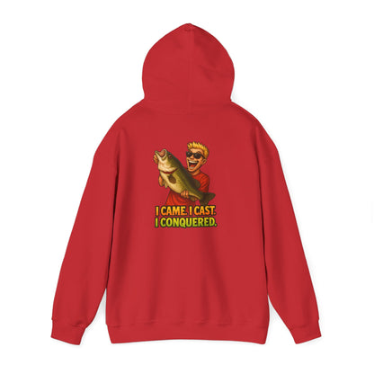 Fishing Hoodie – I Came, I Cast, I Conquered Graphic Pullover