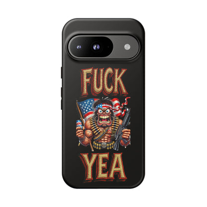 Phone Case — "FUCK YEA" Patriotic Skeleton Soldier Graphic