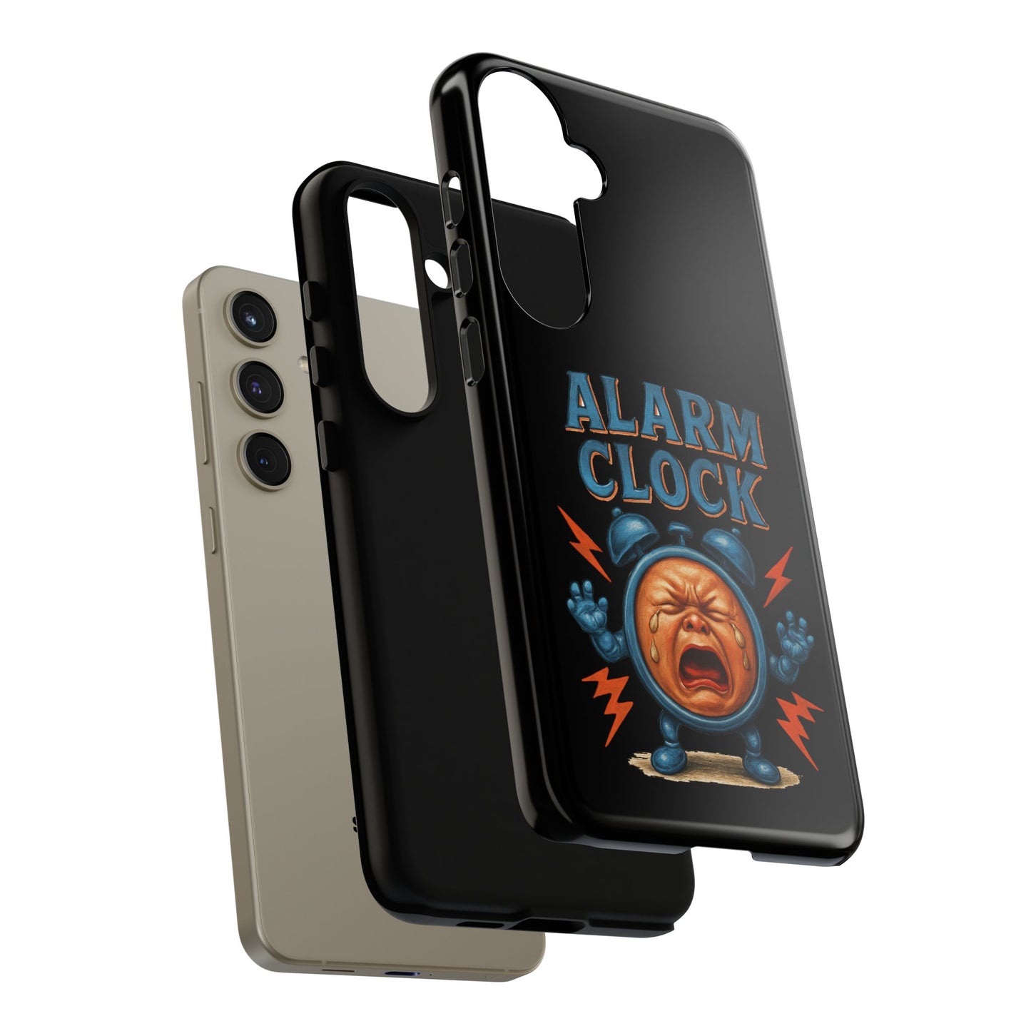 Phone Case — "Alarm Clock" Retro Screaming Clock Protective Cover