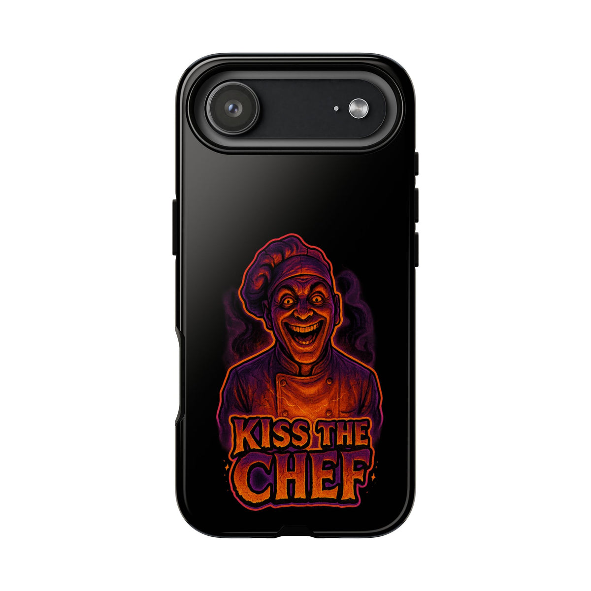 Phone Case — "Kiss the Chef" Neon Horror Chef Design