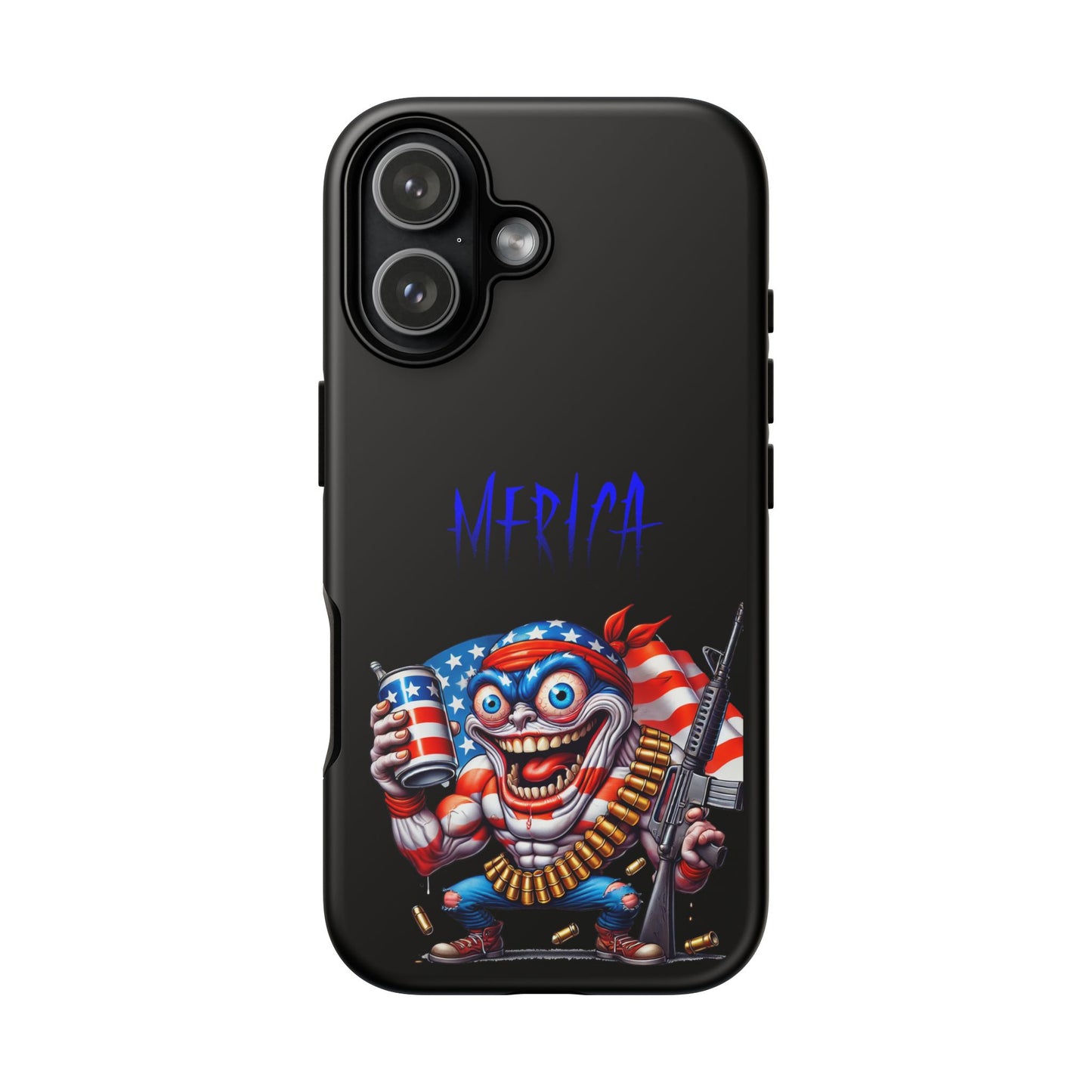 Phone Case — Patriotic 'Merica Clown with Flag, Beer & Rifle