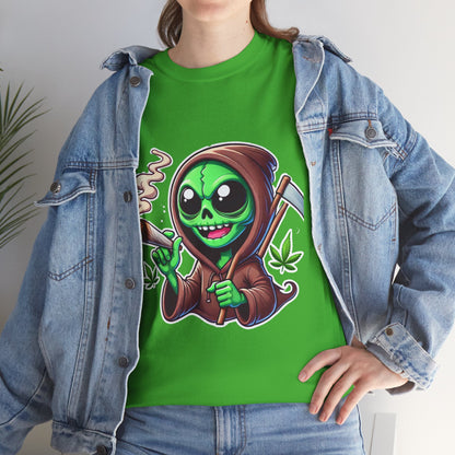 Reaper Smoking Joint T‑Shirt — Cute Grim Reaper Stoner Tee