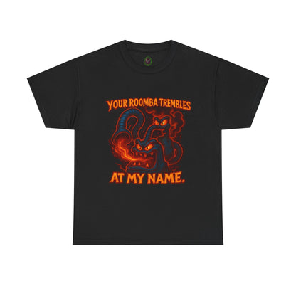 Your Roomba Trembles At My Name T-Shirt | Demon Cat Illustration
