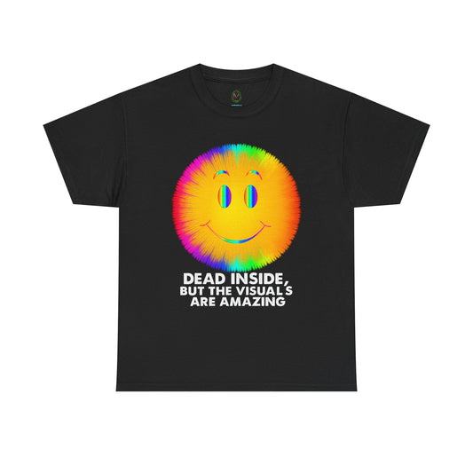 Dead Inside, But the Visuals Are Amazing – Trippy Smiley Face T-Shirt